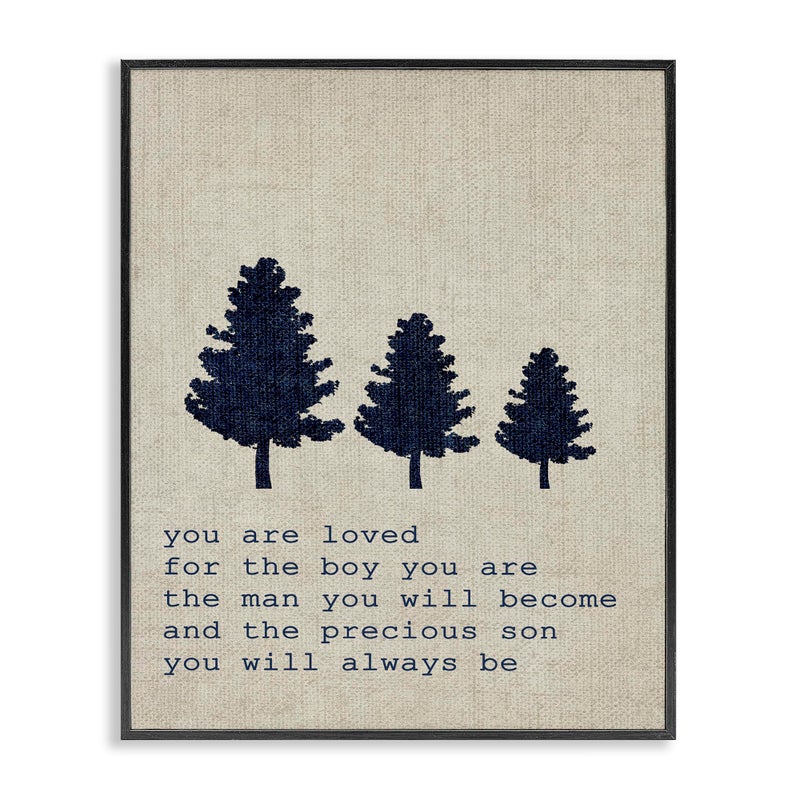Stupell Industries Stupell Home DÃ©cor You are Loved Son Trees Oversized Framed Giclee Texturized Art, 16 x 1.5 x 20, Proudly Made in USA - Image 1